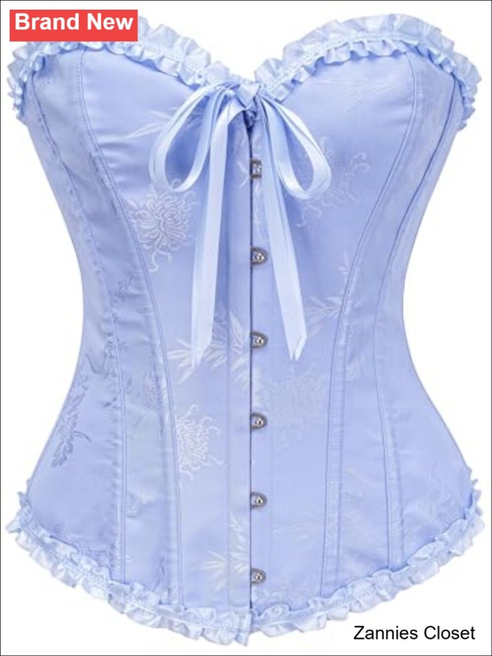 ✨ SZIVYSHI 14-Bone Overbust Corset Top Steampunk Gothic Halloween Costume